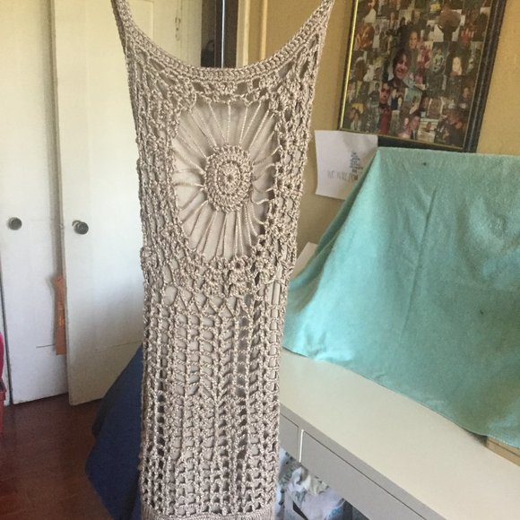 Vintage Dresses & Skirts - Vintage Crochet Dress Size Small